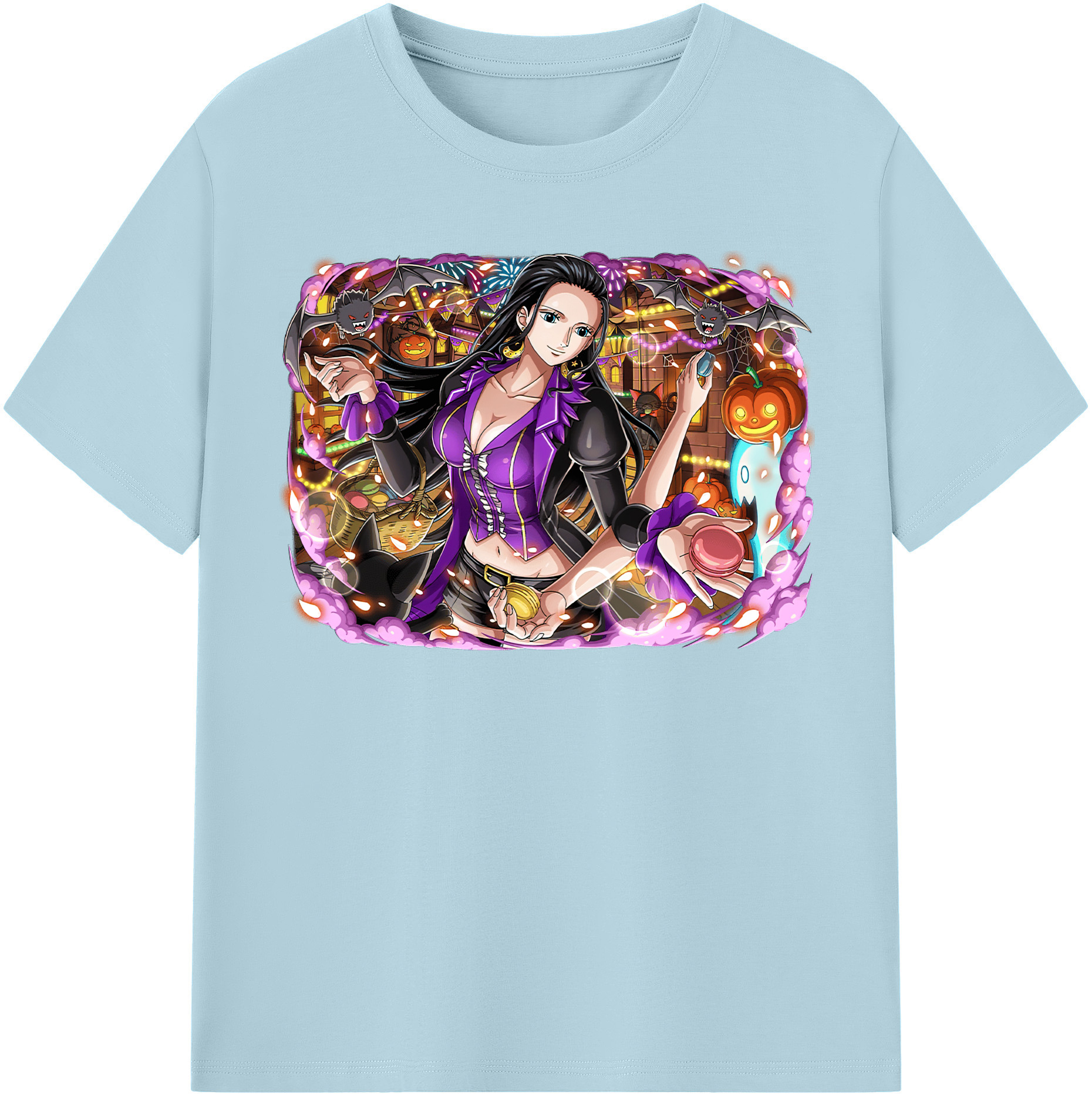 ワンピース ニコ・ロビン ONE PIECE Nico Robin 綿100％半袖Tシャツ（フロントプリント）